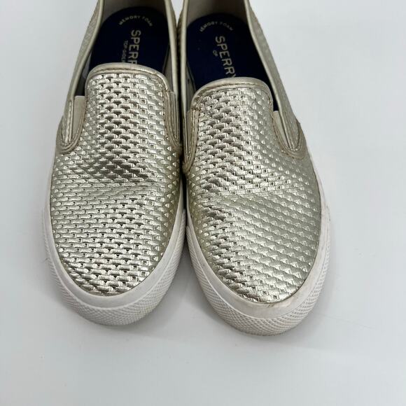 Gold Slip-On Women Shoes - Picture 3 of 8